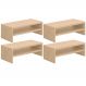 Kit 04 Suportes Stand Para Monitores Mesa Escritório Home Office Lap L03 Amadeirado - Lyam