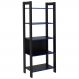 Estante Multiuso 5 Prateleiras ME4166 Preto Azul Tecno Mobili