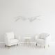 Quadro Escultura Criação de Adão Michelangelo 100x25 Cinza