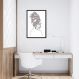 Quadro Mulher Negra em Linhas 86x60 Caixa Preto
