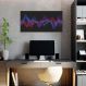 Quadro Sound Wave Colors 120x60 Filete Marrom
