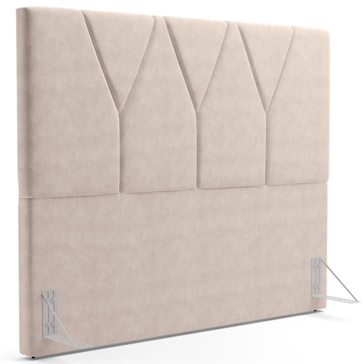Cabeceira Cama Box Casal 140 cm Aurora W01 Suede Bege - Lyam Decor