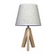 Abajur Luminária Rustica Branca De Mesa 38cm Bivolt 110/220v