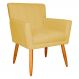 Poltrona Decorativa para Sala de Estar Cecília Suede Amarelo - Montanaris Decor