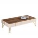 Mesa de Centro Cadenza Off White/Castanho - HB Móveis