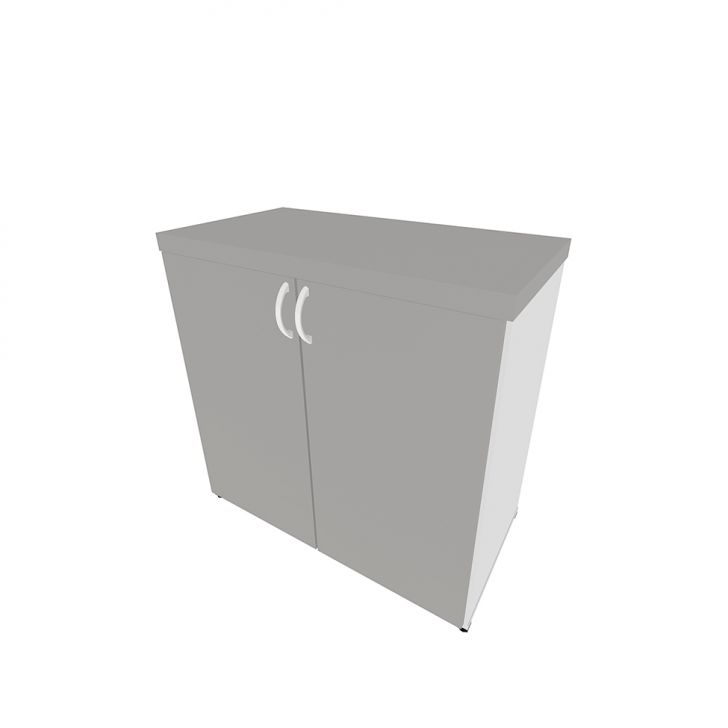 Armário de Escritório Natus 2 PT Branco e Cinza