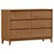 Comoda 6 Gavetas MDF 125 cm 2815 Freijo Milani Store