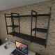 Prateleira industrial para escritório aço cor preto prateleiras 30 cm cor preto modelo ind17pes