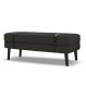 Banco | Banqueta Estofado Viena 1,20m Suede Preto - Inova Decorações