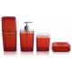Conjunto De 4 Peças Para Banheiro Vermelho Alta Qualidade
