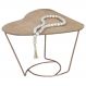Mesa De Centro Organica Coraçao Amendoa Base Metal Cobre Nacc
