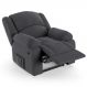 Poltrona do Papai Reclinável Pietra Power Elétrica Massagem FH9 Veludo Cinza - Mpozenato