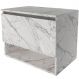 Gabinete de Banheiro 60 cm 1 Porta e Nicho Valente Mármore Branco
