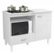 Balcão Cozinha Cooktop Blane 105cm com 1 Porta e 1 Gaveta Branco