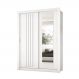 Guarda Roupa Solteiro 2 Portas Darvi Lux Carraro Ripado Branco