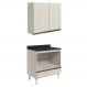 Armario Aereo Balcao Forno 80cm MDF Kali Bianco Toq Bianco Toq Nicioli