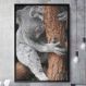 Quadro Decorativo Coala na Árvore-34x49Cm