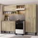 Cozinha Compacta Arizona Classic Com Armário E Balcão Carraro - Carvalho