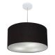 Pendente Cilíndrico Md-4213 Cúpula em Tecido 50x30cm Preto - Bivolt