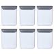 Conjunto 6 Potes Herméticos 1L Potes Pequenos Chumbo Porta Mantimentos Plasvale