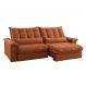 Image of Sofá 4 Lugares Retrátil e Reclinável Aruba Veludo Terracota 250 cm MO895UP47QUUMOB
