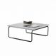 Mesa de Centro Munique 70x70 cm Branco com Base Preta