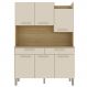 Kit Cozinha 6P 2G 132 cm Modena Freijo Soft KTP