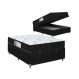 Cama Box Baú Viúva + Colchão D33 One Face - 61x128x188cm - Suede Preto