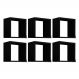 Kit 6 Nichos Organizador 30x30cm Preto G01 - Gran Belo