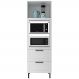 Torre Quente 1 Porta 2 Gavetas 222x70 cm MDF CZ3306 Branco Tecno Mobili