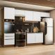 Cozinha Completa Madesa Lux 340001 com Armário e Balcão - Rustic/Branco Veludo