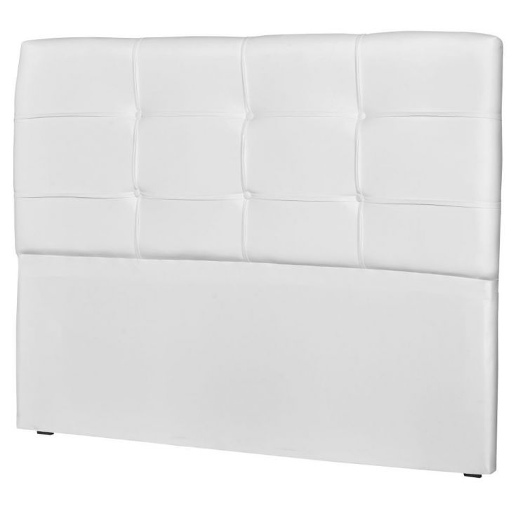 Cabeceira Casal Cama Box 140 cm London Sintético Branco - JS Móveis