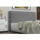 Cabeceira Casal Brenda 140 CM Suede Cinza - D A Decor