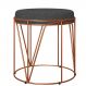 Puff Decorativo Aramado Bronze Zaya L02 Linho Chumbo - Lyam Decor