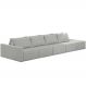Sofá Ilha Modular Para Sala 392cm com Puff Dublin K01 Linho Cinza - Lyam Decor