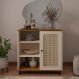 Aparador Buffet Charlotte 1 Porta Pinho / Off White / Palha