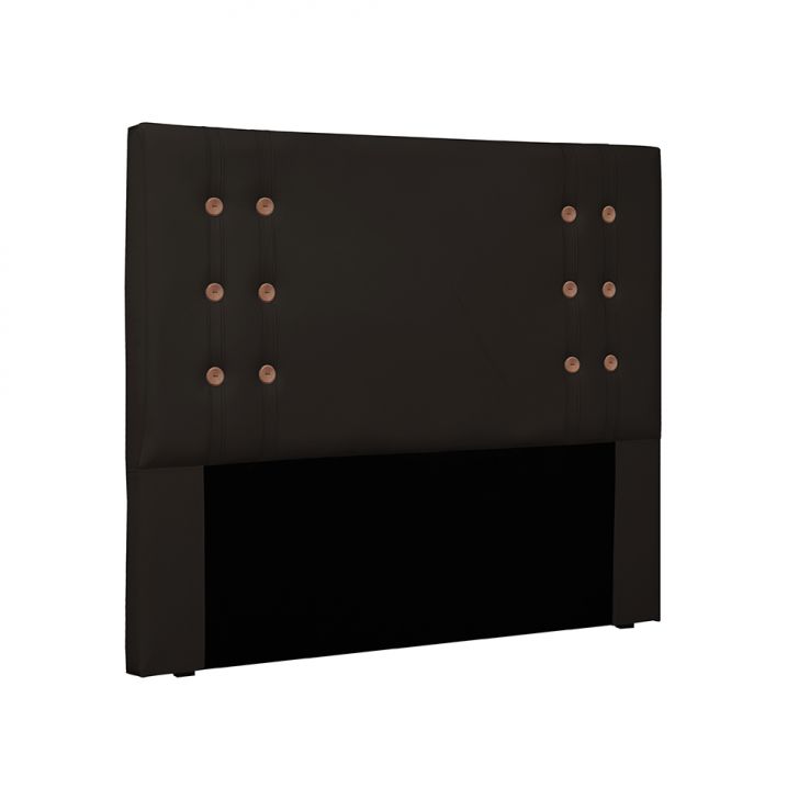 Cabeceira Solteiro Gênova Poliuretano Marrom