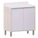 Balcão para Cozinha Modulada 80 cm 2 Portas Atenas Cinza Cristal