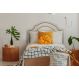 Cabeceira Solteiro Provençal Dupla 90x60 Suede Off White - Tachas Prata