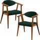 Kit 02 Poltronas Decorativa Para Sala De Estar E Recepção Cecília L02 Bouclê Verde - Lyam Decor