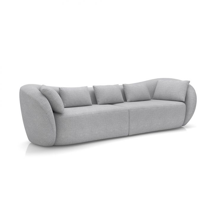 Sofá 3 Lugares Dubai Itacaré Cinza 232 Cm
