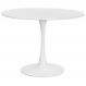 Mesa Saarinen Tulipa Redonda 120cm Tampo Madeira Branca Sala Cozinha Jantar
