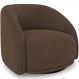 Poltrona Decorativa Giratória Angelina M03 Veludo Marrom - Lyam Decor