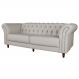 Sofá 3 Lugares Maggiore 220cm Couro Off white G58 - Gran Belo