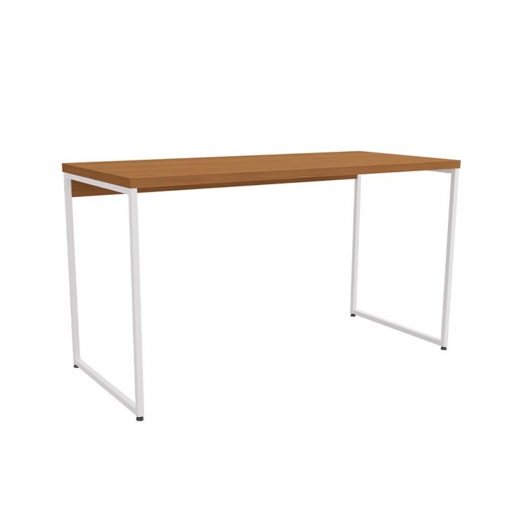 Mesa de Escritório Goya Canela e Branca 136 cm