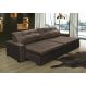 Sofá Retrátil e Reclinavel Oklahoma 2,22 Mts Com Molas e Pillow no Assento Tecido Suede Café - Cama InBox