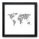 Quadro Decorativo - Mapa Mundi - 33cm x 33cm - 009qngbp