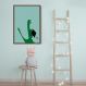 Quadro Infantil Cartoon Jacaré 60x43 Caixa Marrom