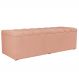 Calçadeira Recamier Baú Para Cama Queen Dália 160x50 Cm W01 Linho Rosê - Lyam Decor