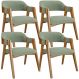 Kit 04 Cadeiras Para Sala de Jantar e Estar Living Estofada Suran L02 Bouclê Oliva - Lyam